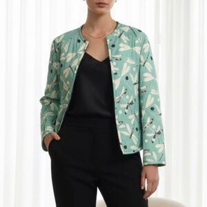 Armani Collezioni | Rare Silk Dragonfly Suede Lined Jacket